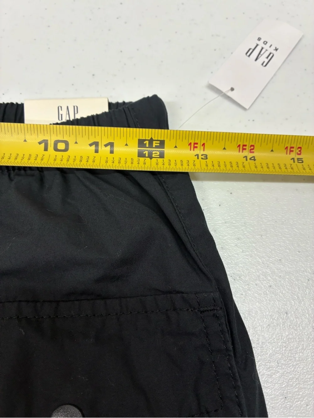 Gap Kids parachute pants size large 10 black utility girls pull on new with tags